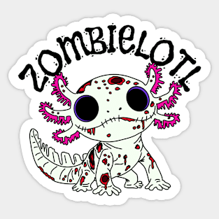 Zombie Axolotl Sticker